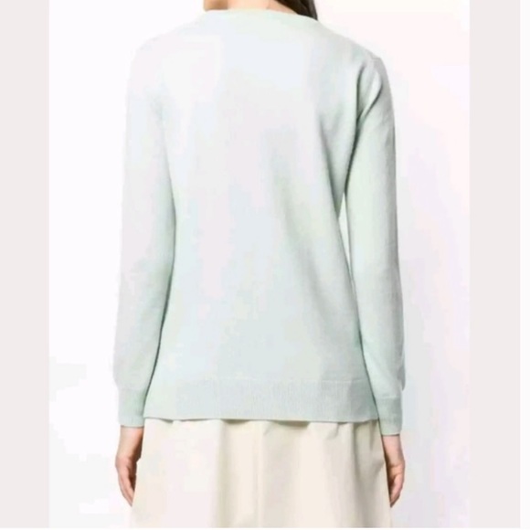 Tory Burch | 100% Cashmere Sweater | Spring Mint | SP - Picture 3 of 13